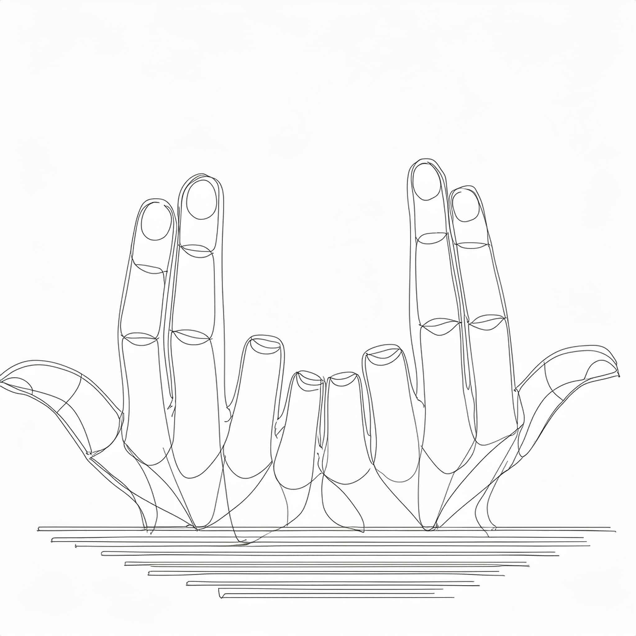 UAV-France-Jul-Mains - Une Autre Voix Symbole de Jul avec les mains, dessin à la main