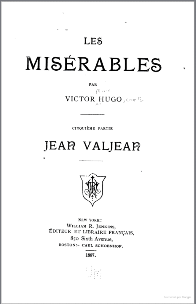 UneAutreVoix-Realité-Littéraire-Les misérables - Une Autre Voix La page de garde du livre Les Misérables par Victor Hugo
