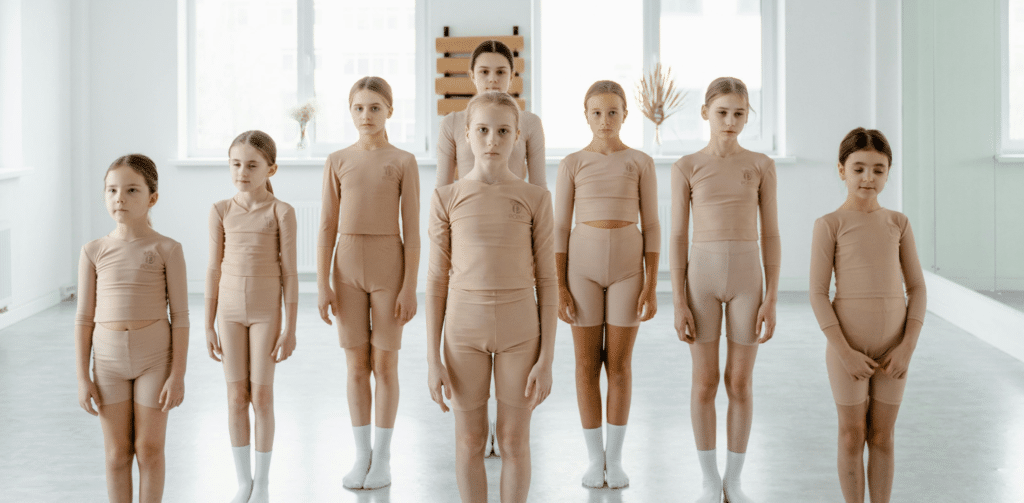 Une armée de life coaches - Une Autre Voix Un groupe de jeunes danseuses sont alignés au garde à vous